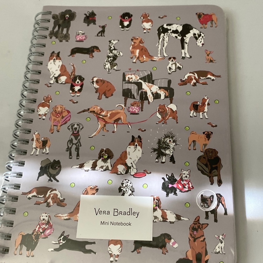 Vera Bradley mini notebook show dog